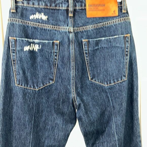 One Teaspoon Dark Blue Straight Leg High Waist Jeans(Size 26) - Picture 11 of 15